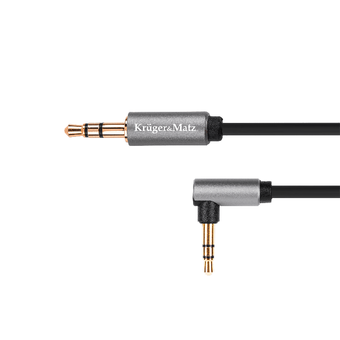 Cabluri si accesorii - Cablu jack 3.5 tata - tata, 1m, negru, Kruger&Matz Cabluri si accesorii - Cablu jack 3.5 tata - tata, 1m, negru, Kruger&Matz