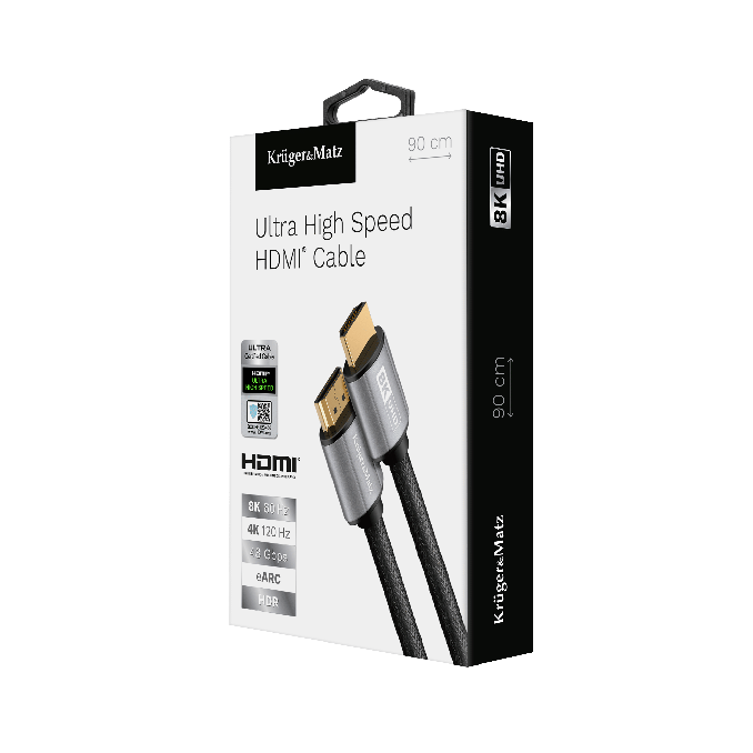 Cabluri si accesorii - Cablu HDMI - HDMI 8K V 2.1,  0.9m, Kruger&Matz