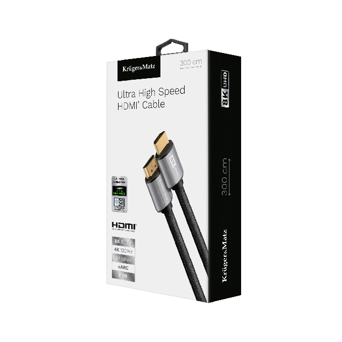 Cabluri si accesorii - Cablu HDMI - HDMI 8K V 2.1,  3m, Kruger&Matz