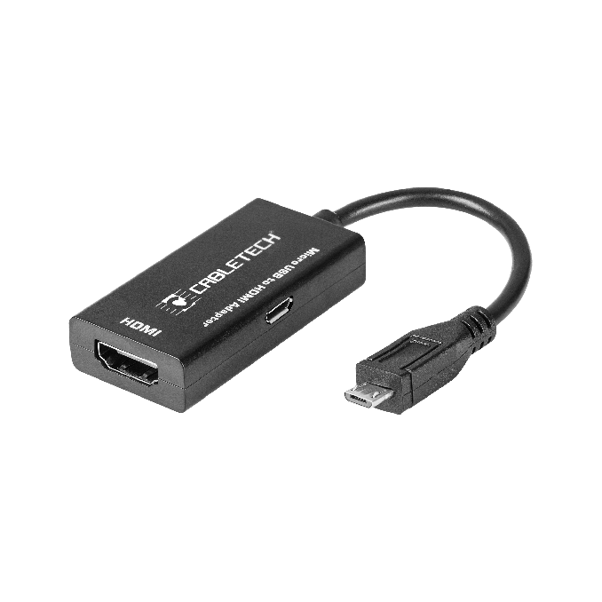 Cabluri si accesorii - Cablu adaptor MHL micro USB - HDMI full HD, negru, Cabletech Cabluri si accesorii - Cablu adaptor MHL micro USB - HDMI full HD, negru, Cabletech