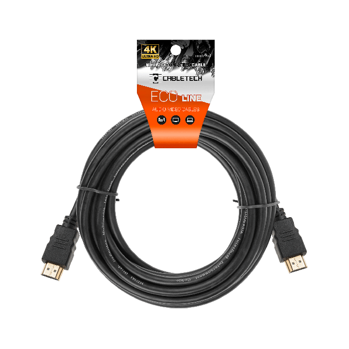 Cabluri si accesorii - Cablu HDMI - HDMI 2.0 4K UHD, 10m, negru, Cabletech Eco-Line