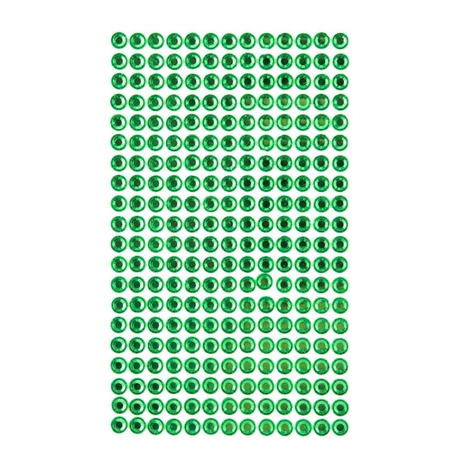 Strasuri/pietre adezive, Ø 6mm, 260 buc/set, verde, Dp Craft