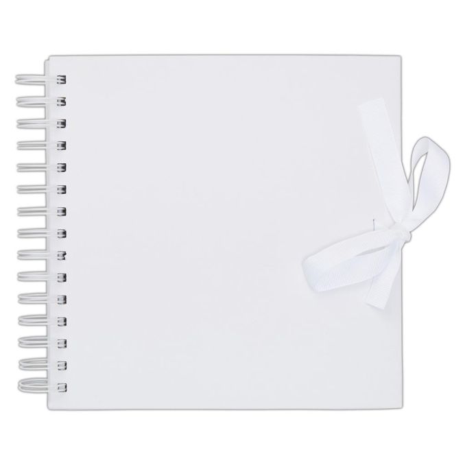 Album scrapbooking 20.5x20.5cm, coperti cartonate 3mm, 40 coli 200g/mp, alb, Papermania Album scrapbooking 20.5x20.5cm, coperti cartonate 3mm, 40 coli 200g/mp, alb, Papermania