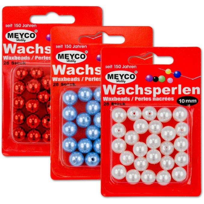 Perle decorative, Ø 3mm, 125 buc/set, ivoire, Meyco