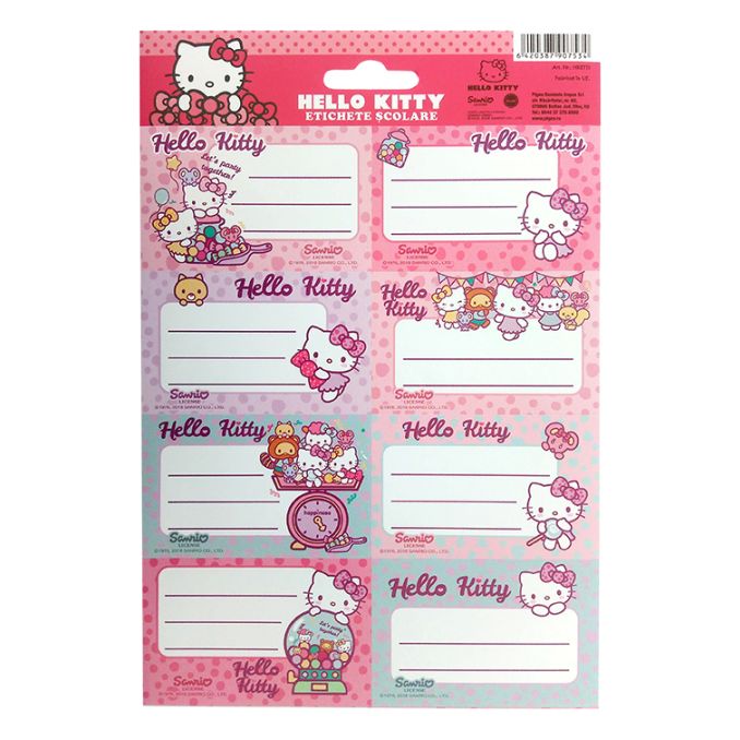 Etichete si stikere - Etichete scolare, 40 buc/set, Hello Kitty Etichete si stikere - Etichete scolare, 40 buc/set, Hello Kitty