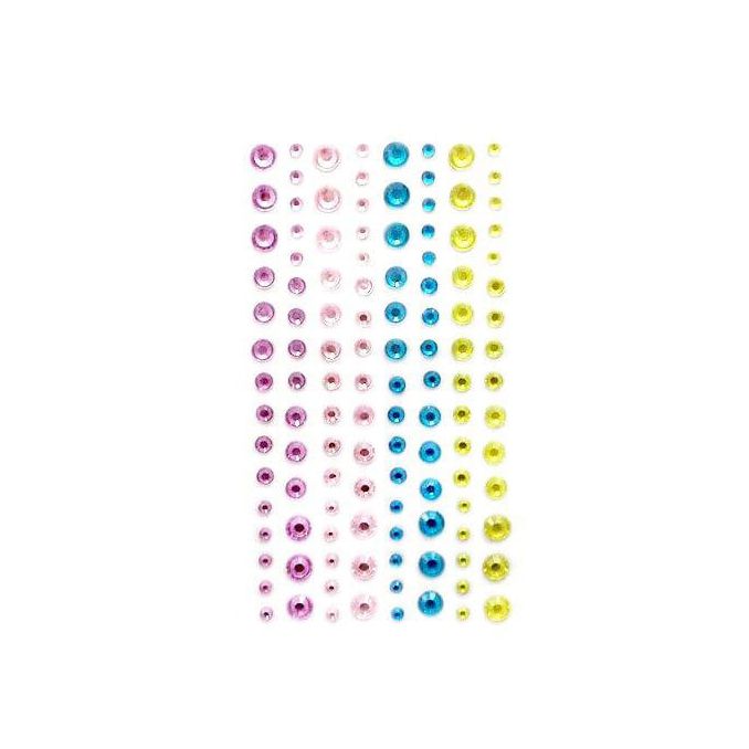 Strasuri/pietre adezive, Ø 3/4/5/6mm, 120 buc/set, pastel sweeties, Dp Craft Strasuri/pietre adezive, Ø 3/4/5/6mm, 120 buc/set, pastel sweeties, Dp Craft