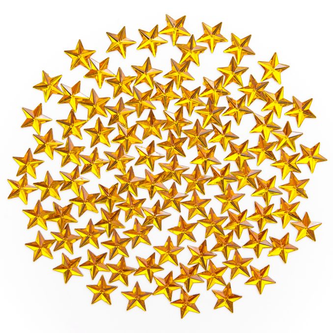 Strasuri/pietre decorative, stelute, 1.5cm, 100 buc/set, auriu, Dp Craft Strasuri/pietre decorative, stelute, 1.5cm, 100 buc/set, auriu, Dp Craft