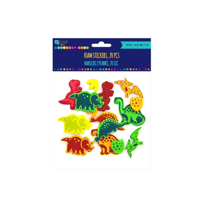Forme din spuma/hartie gumata adeziva - dinozauri, 20 buc/set, Dp Craft Forme din spuma/hartie gumata adeziva - dinozauri, 20 buc/set, Dp Craft