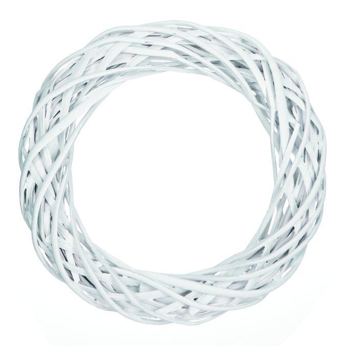Coronita decorativa din rachita/nuiele, Ø 36cm, alb, Dp Craft Coronita decorativa din rachita/nuiele, Ø 36cm, alb, Dp Craft