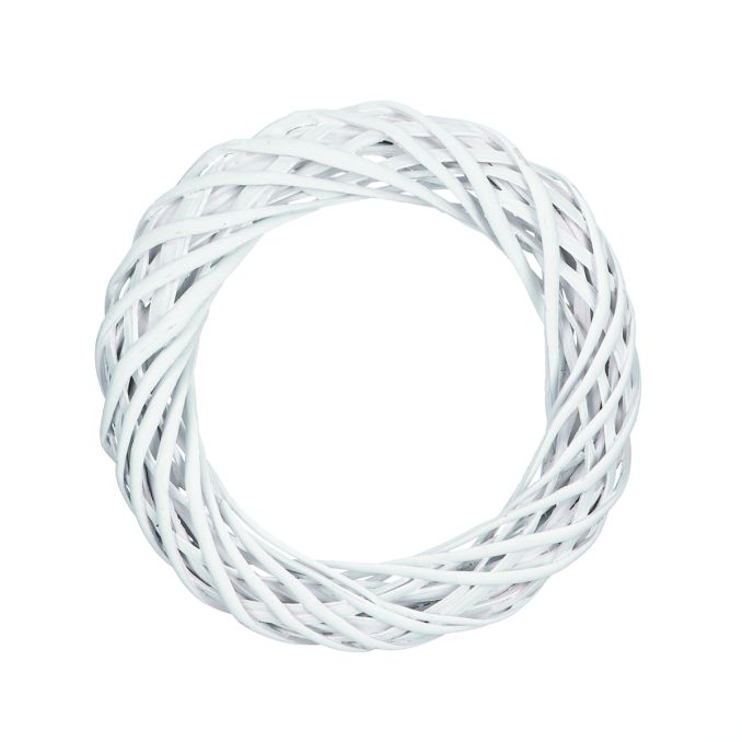 Coronita decorativa din rachita/nuiele, Ø 25cm, alb, Dp Craft Coronita decorativa din rachita/nuiele, Ø 25cm, alb, Dp Craft