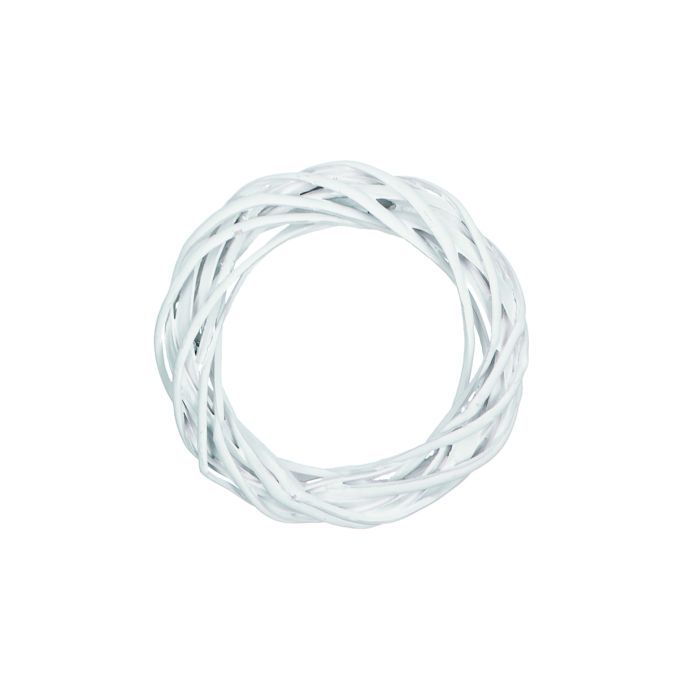 Coronita decorativa din rachita/nuiele, Ø 15cm, alb, Dp Craft Coronita decorativa din rachita/nuiele, Ø 15cm, alb, Dp Craft