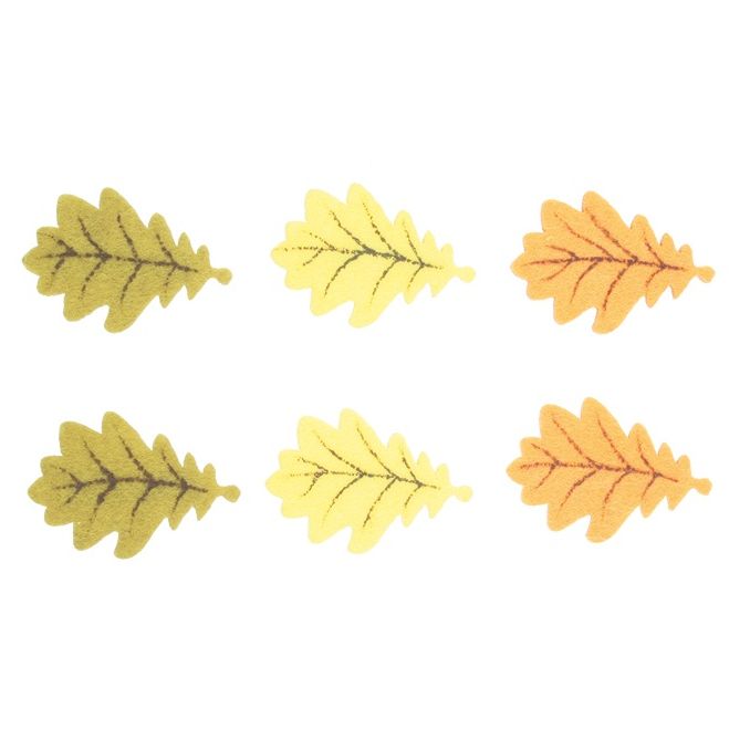 Carlige decorative din lemn/fetru, frunze de toamna (stejar), 5cm, 6 buc/set, diferite culori, Andel Prerov Carlige decorative din lemn/fetru, frunze de toamna (stejar), 5cm, 6 buc/set, diferite culori, Andel Prerov