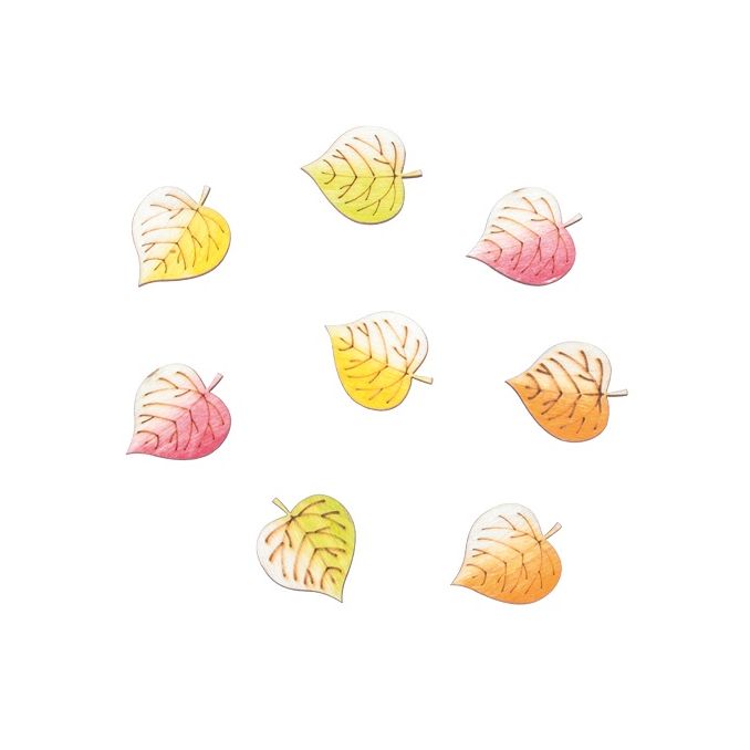 Forme decorative din lemn - frunze adezive de toamna (fag), 3.5cm, 6 buc/set, multicolor, Andel Prerov Forme decorative din lemn - frunze adezive de toamna (fag), 3.5cm, 6 buc/set, multicolor, Andel Prerov