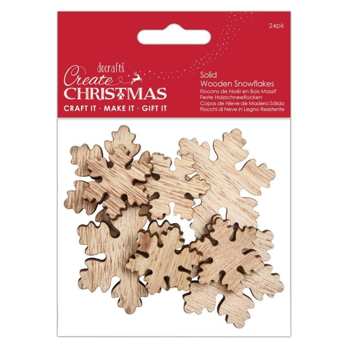 Figurine decorative din lemn - fulgi de zapada, 3.5-5.5cm, 24 buc/set, natur, Create Christmas Figurine decorative din lemn - fulgi de zapada, 3.5-5.5cm, 24 buc/set, natur, Create Christmas
