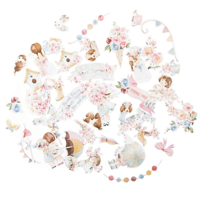Forme decorative din carton, 300 g/mp, 45 buc/set, Marisella&me, Dp Craft Forme decorative din carton, 300 g/mp, 45 buc/set, Marisella&me, Dp Craft