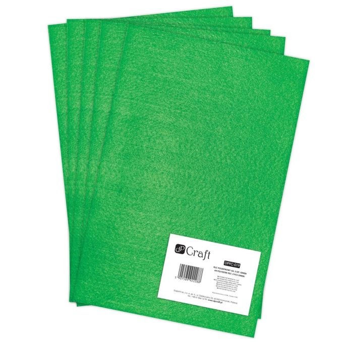 Fetru/pasla decorativa A4 (21x29.7cm), 2mm, 5 buc/set, verde, Dp Craft Fetru/pasla decorativa A4 (21x29.7cm), 2mm, 5 buc/set, verde, Dp Craft