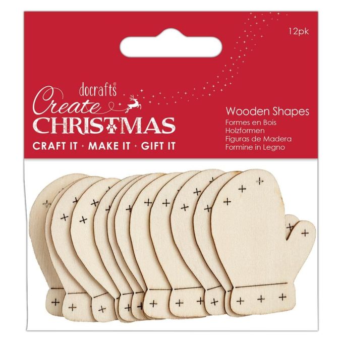 Figurine decorative din lemn - manusi de iarna, 5cm, 12 buc/set, natur, Create Christmas Figurine decorative din lemn - manusi de iarna, 5cm, 12 buc/set, natur, Create Christmas