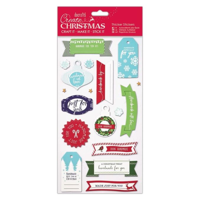 Stickere/abtibilduri cartonate, Handmade by, Create Christmas Stickere/abtibilduri cartonate, Handmade by, Create Christmas