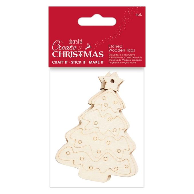 Figurine decorative din lemn - braduti de Craciun, 8cm, 4 buc/set, natur, Create Christmas Figurine decorative din lemn - braduti de Craciun, 8cm, 4 buc/set, natur, Create Christmas