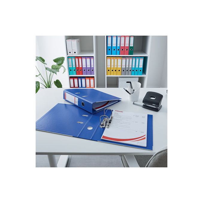 Bibliorafturi - Biblioraft plastifiat int-ext A4, 75mm, portocaliu, Esselte Standard No.1