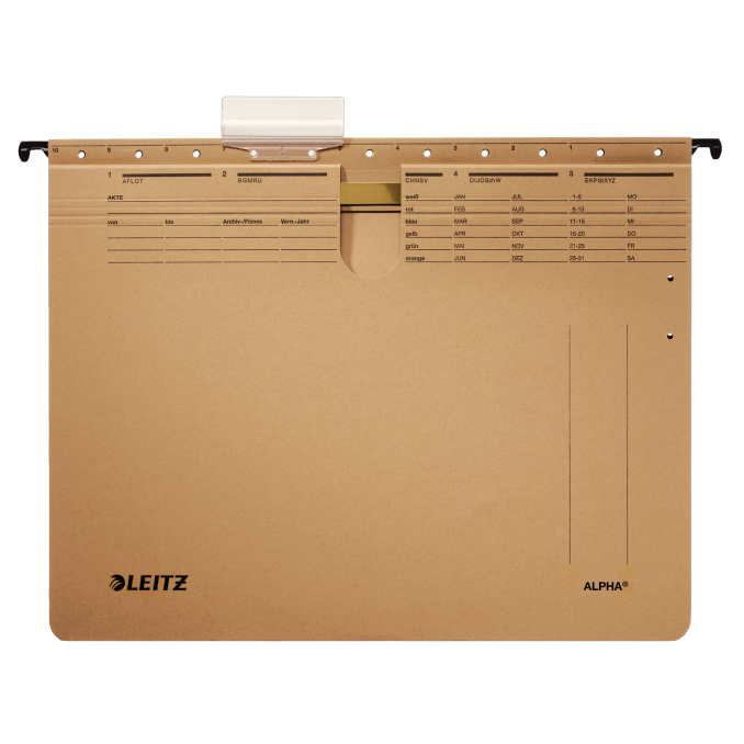 Dosare plastic & carton - Dosar carton suspendabil, cu sina, maro, Leitz Alpha Dosare plastic & carton - Dosar carton suspendabil, cu sina, maro, Leitz Alpha