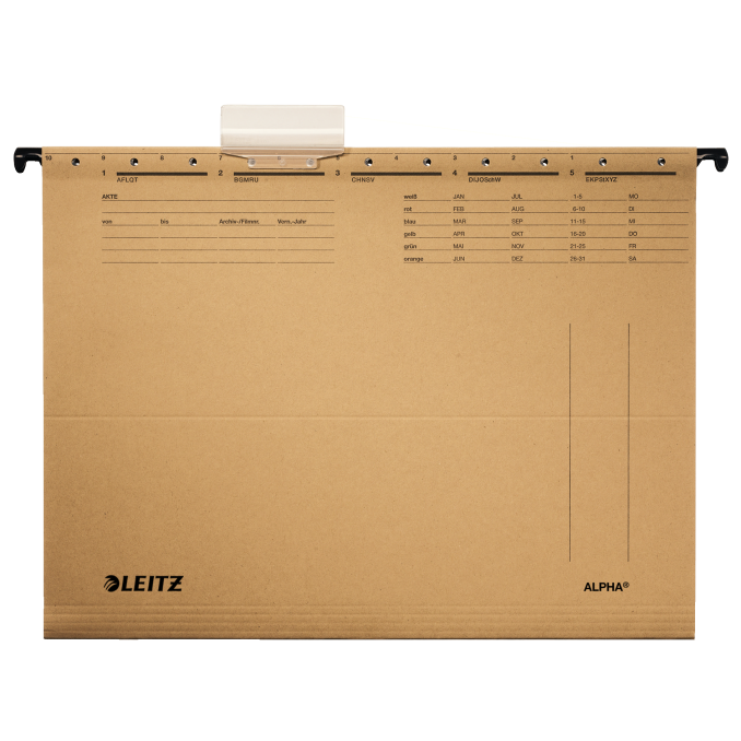 Dosare plastic & carton - Dosar carton suspendabil, maro, Leitz Alpha Dosare plastic & carton - Dosar carton suspendabil, maro, Leitz Alpha