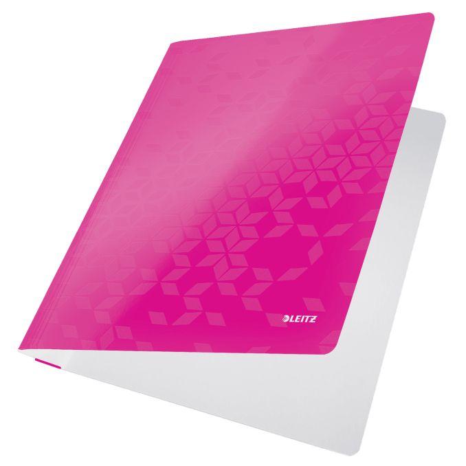 Dosare plastic & carton - Dosar carton cu sina, roz, Leitz WOW