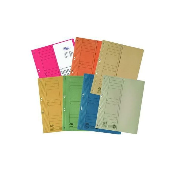 Dosare plastic & carton - Dosar carton cu capse 1/2, portocaliu, Elba