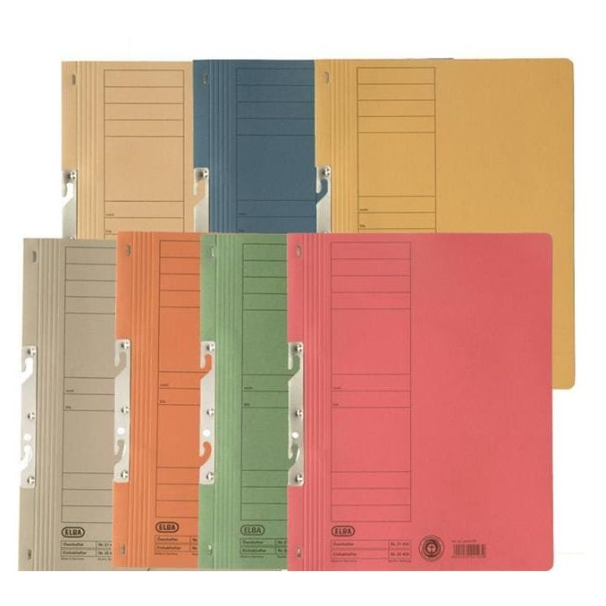 Dosare plastic & carton - Dosar carton incopciat 1/1, albastru, Elba