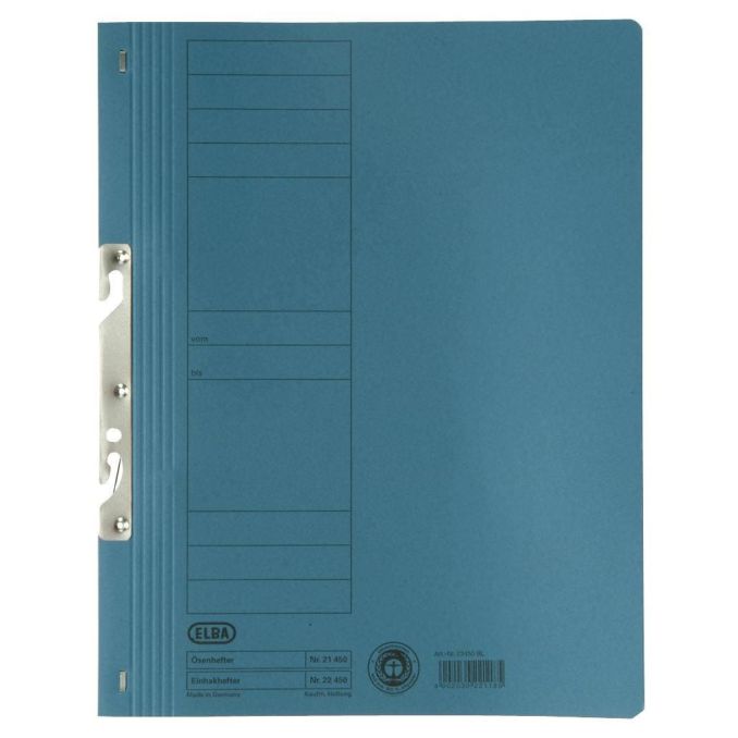 Dosare plastic & carton - Dosar carton incopciat 1/1, albastru, Elba Dosare plastic & carton - Dosar carton incopciat 1/1, albastru, Elba