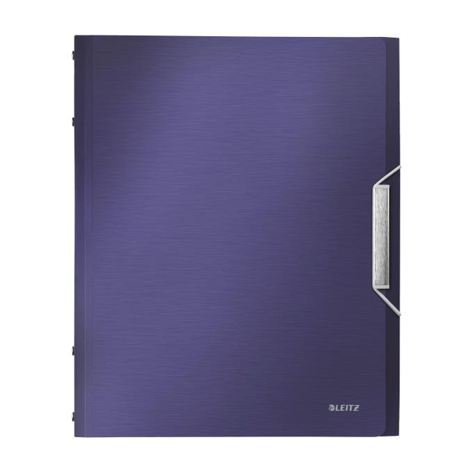 Mape - Mapa plastic A4, cu elastic, 6 separatoare, albastru-violet, Leitz Style Mape - Mapa plastic A4, cu elastic, 6 separatoare, albastru-violet, Leitz Style