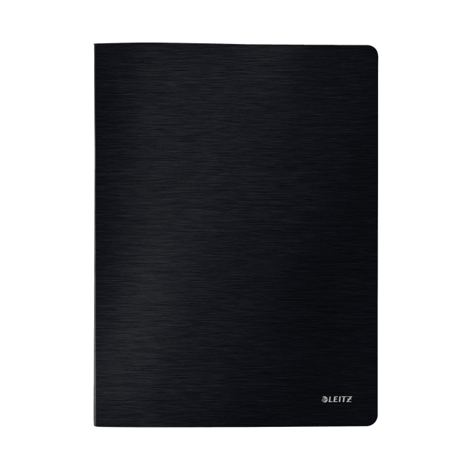 Mape - Mapa plastic A4, de prezentare, 40 file, negru satin, Leitz Style