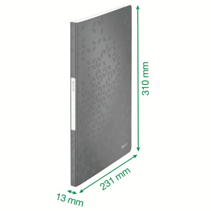 Mape - Mapa plastic A4, de prezentare, 40 file, mov metalizat, Leitz Wow