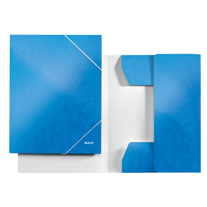 Mape - Mapa carton A4, cu elastic, albastru, Leitz WOW