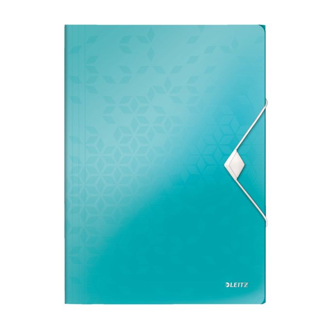 Mape - Mapa plastic A4, cu elastic, turcoaz metalizat, Leitz WOW Mape - Mapa plastic A4, cu elastic, turcoaz metalizat, Leitz WOW