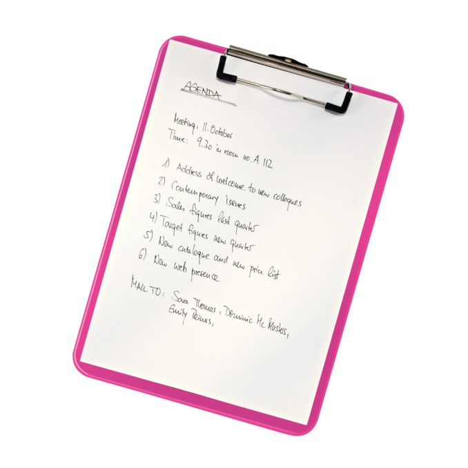 Clipboarduri - Clipboard A4, simplu, roz metalizat, Leitz WOW