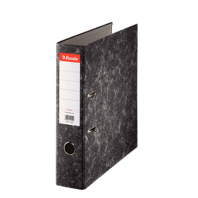 Bibliorafturi - Biblioraft carton A4, 75mm, negru marmorat, Esselte Rainbow