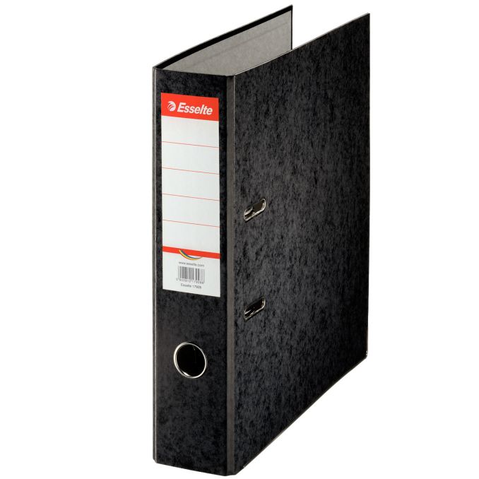Bibliorafturi - Biblioraft carton A4, 75mm, negru marmorat, Esselte Rainbow Bibliorafturi - Biblioraft carton A4, 75mm, negru marmorat, Esselte Rainbow