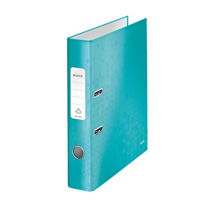 Bibliorafturi - Biblioraft plastifiat A4, 50mm, 180 grade, turcoaz metalizat, Leitz WOW Bibliorafturi - Biblioraft plastifiat A4, 50mm, 180 grade, turcoaz metalizat, Leitz WOW