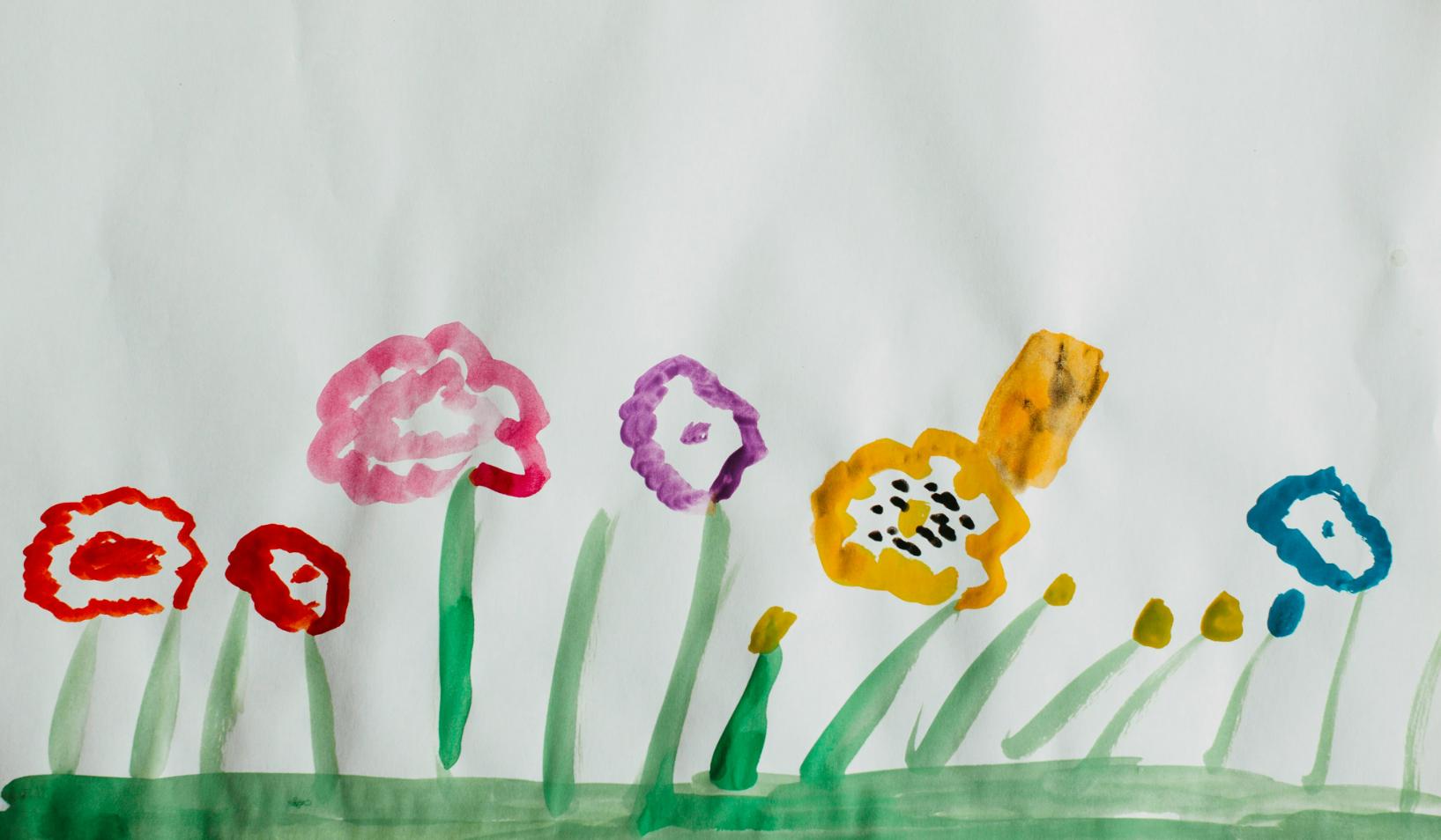 1.2. Activități de făcut primăvară afară cu copiii - desen cu flori